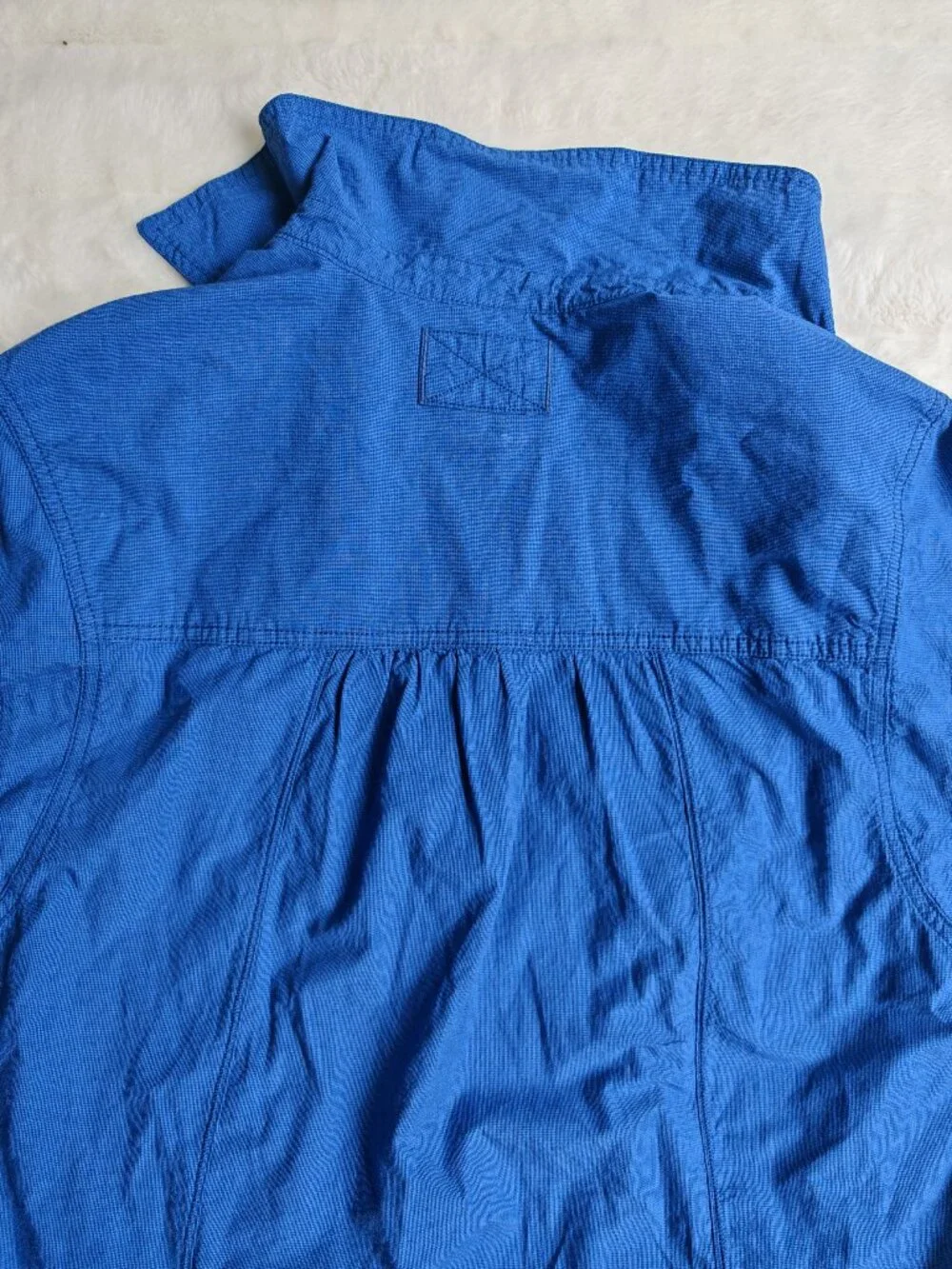 Free People We The Free Garden State Button Down Shirt XS Oversized Blue Cotton